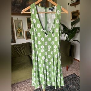 Modcloth Light Green Floral Dress